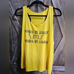 NWT Yellow Graphic Tank Top
